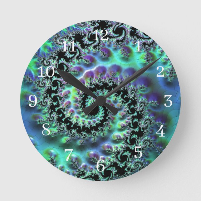 Relógio Redondo Mandelbrot Discovery Round Wall Clock (Frente)