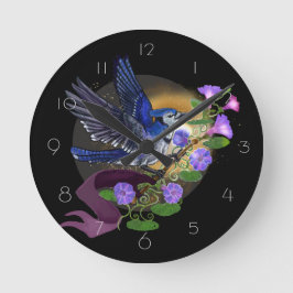 Relógio Redondo Manhã Glory Bluejay