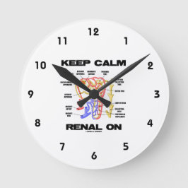 Relógio Redondo Manter Calmo Renal Ligado (Rim Nephron)