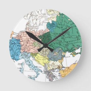 Relógio Redondo Mapa racial de Europa