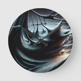 Relógio Redondo Mar Negro Chaótico Varrido Pelos Ventos De Tempest
