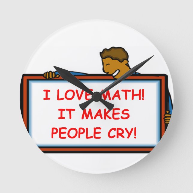 Relógio Redondo matemática (Frente)