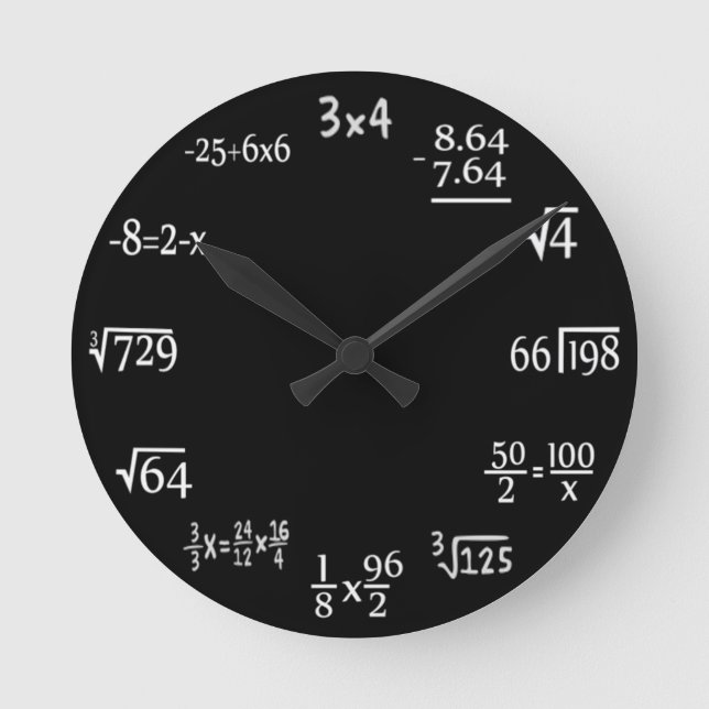 Relógio Redondo Matemática (Frente)