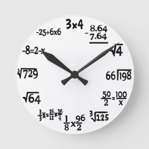 Relógio Redondo Matemática