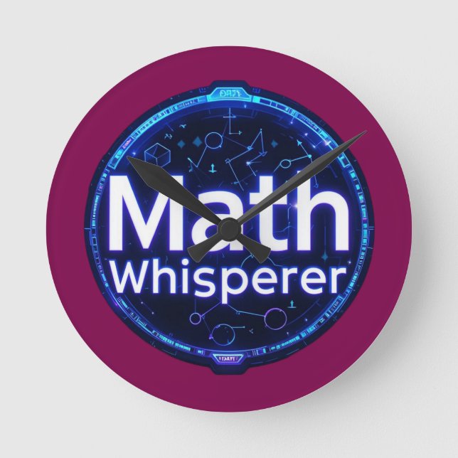 Relógio Redondo Math Teacher Math Whisperer (Frente)