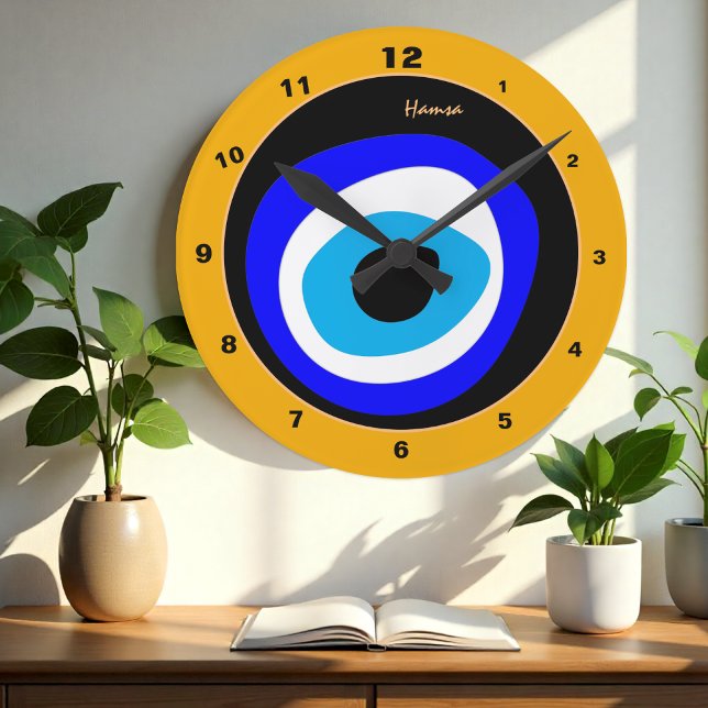 Relógio Redondo Mau, Talisman & Arabic Amulet /Turco, Grego (Criador carregado)