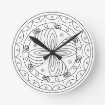Medalhão Solar Floral Trypilliano Minimalista Redo
