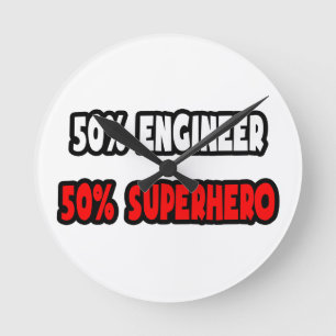 Relógio Redondo Meio Engenheiro... Super-herói