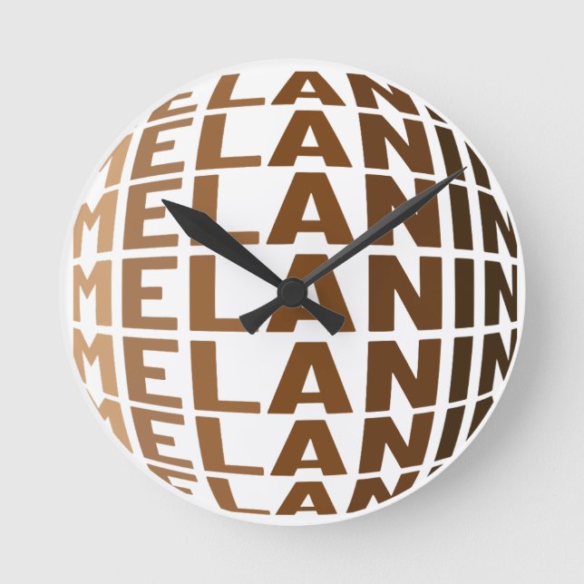 Relógio Redondo Melanin Poppin Black History Monh Sista (Frente)