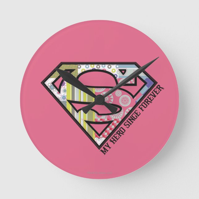 Relógio Redondo Meu herói desde para sempre (Frente)