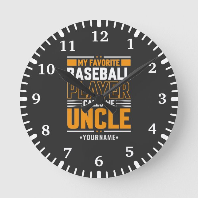 Relógio Redondo Meu Jogador Favorito Me Chama De Tio (Frente)