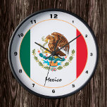 Relógio Redondo Mexican Flag & Mexico trendy fashion /design clock<br><div class="desc">WALL CLOCK: Mexico & Mexican Flag fashion design - love my country,  travel,  holiday,  country patriots / sports fans</div>