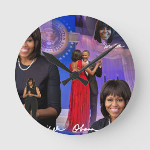Relógio Redondo Michelle Obama