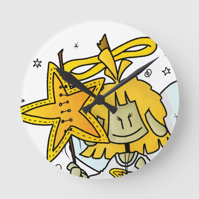 Relógio Redondo Micol - der fröhliche Sternenengel (Frente)