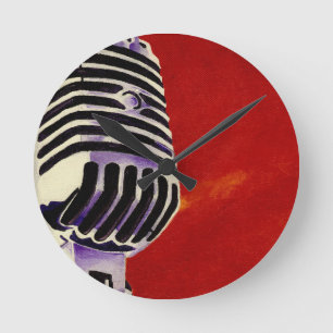 Relógio Redondo Microfone