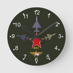 Relógio Redondo Mig 21Wall Clock.