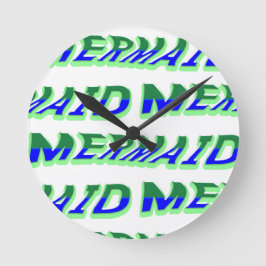 Relógio Redondo Mikitiez ocean mermaid venus sea blue