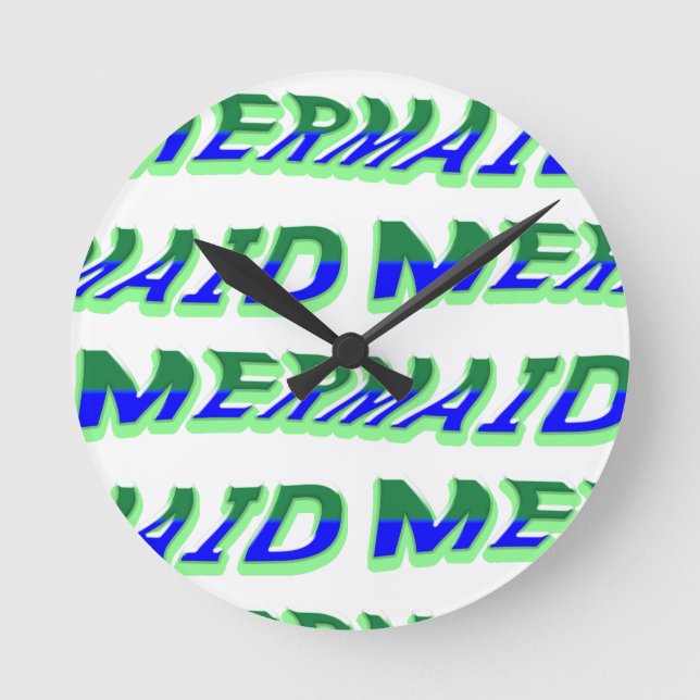 Relógio Redondo Mikitiez ocean mermaid venus sea blue (Frente)