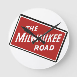 Relógio Redondo Milwaukee Road Rail Sign 2
