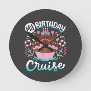 Relógio Redondo Minha Viagem de Cruzeiros de Aniversário
