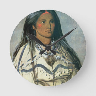 Relógio Redondo "Mint", uma menina indiana de Mandan, 1832 (o