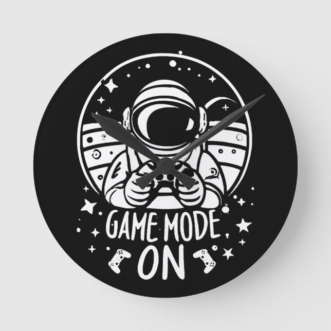 Relógio Redondo modo de jogo astronauta (Frente)