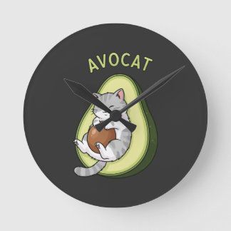 Relógio Redondo Modo Guac Meow