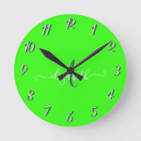 Monograma Neon Fluorescente Verde