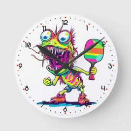 Relógio Redondo Monster Dink Madness Pickleball 