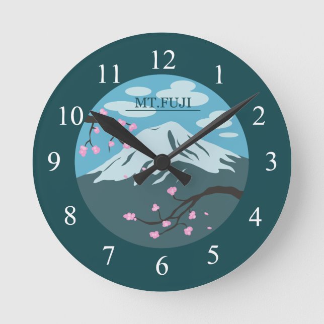 Relógio Redondo Monte Fuji (Frente)