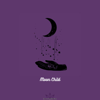 Relógio Redondo Moon Child Round Wall Clock