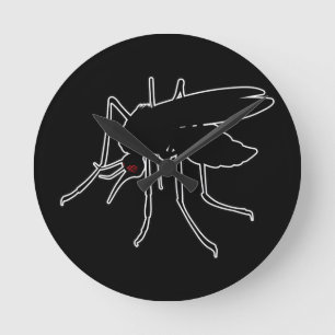 Relógio Redondo Mosquitos Mosquito Marvae - Geek de entomologia