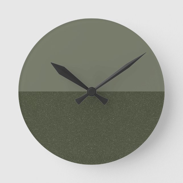 Relógio Redondo Moss Green Wall Clock - Minimalismo Personalizado (Frente)