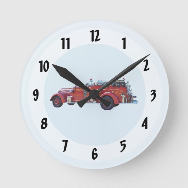 Relógio Redondo Motor Vintage Fire (Frente)
