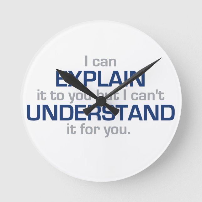 Relógio Redondo Motto do engenheiro - Coisas do tipo ciência (Frente)