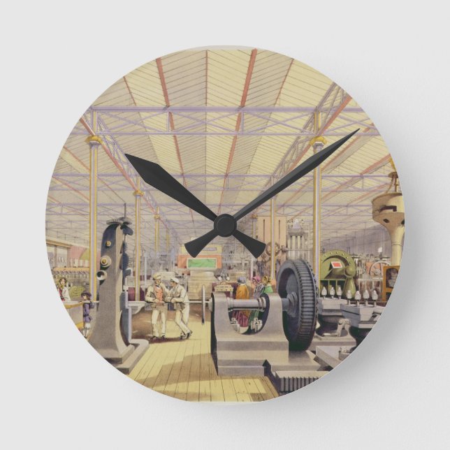 Relógio Redondo Moving Machinery, plate 49 from 'Dickinsons' Compr (Frente)