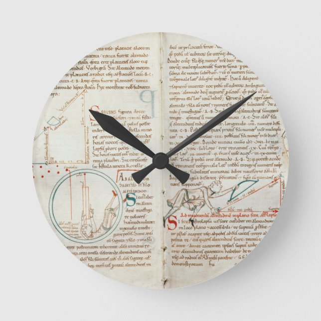 Relógio Redondo Ms 235 f.32 & 33 Geometry, from a 'Traite d'Astron (Frente)