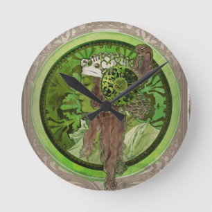 Relógio Redondo Mulher no verde - LOURO