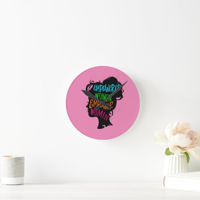 Relógio Redondo Mulheres capacitadas empoderam mulheres (Lar)