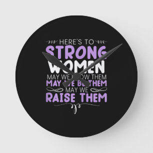 Relógio Redondo Mulheres Fortes Feminista Feminismo Mulheres Acima