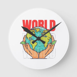 Relógio Redondo Mundo – Design de Globo de Aventura de Viagem
