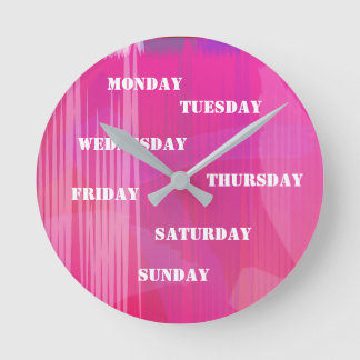 Relógio Redondo Music Beat Red Wall Clock