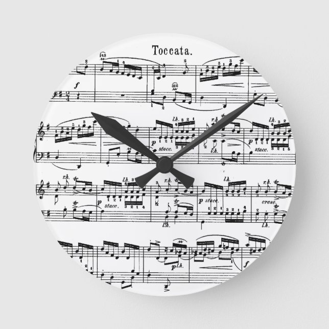 Relógio Redondo Music Score Clock (Frente)