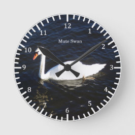 Relógio Redondo Mute Swan clock