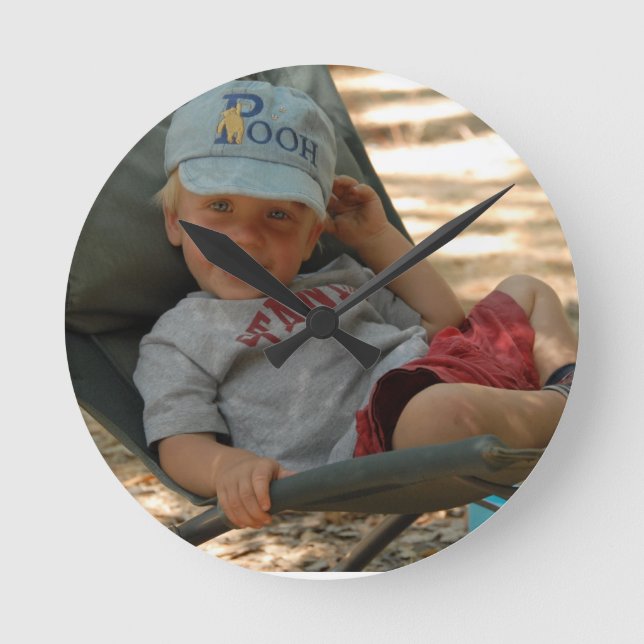 Relógio Redondo Muur Klok met Foto (Frente)