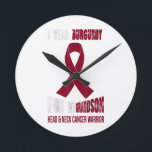 Relógio Redondo My Grandson My head Neck Cancer Warrior Gift<br><div class="desc">My Grandson My head Neck Cancer Warrior Gift</div>