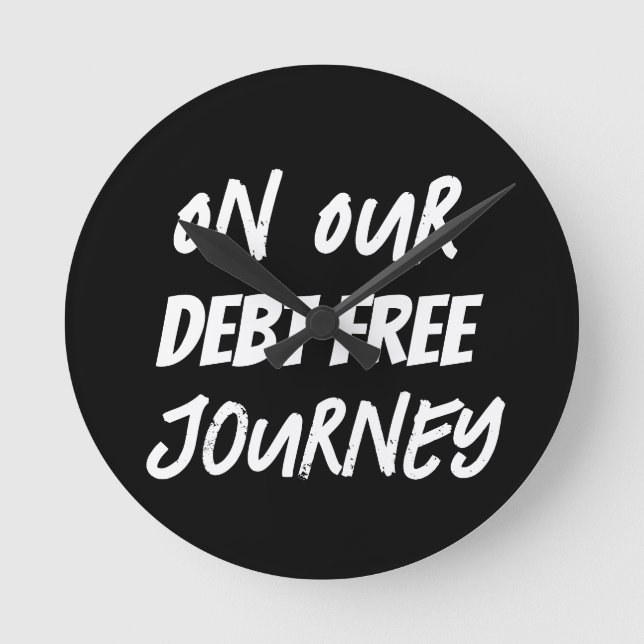Relógio Redondo Na Nossa Viagem Livre De Dívida (Frente)