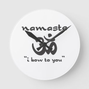 Relógio Redondo Namaste - Eu Arco Para Você