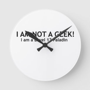 Relógio Redondo Não é uma camisa engraçada e geek