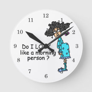 Relógio Redondo Não É Uma Pessoa Da Manhã